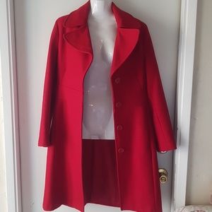 Red wool coat